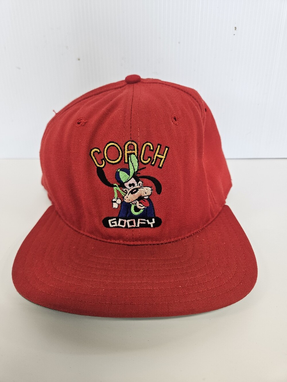 Red 'Coach Goofy' Cartoon Baseball Cap New Era Vintage